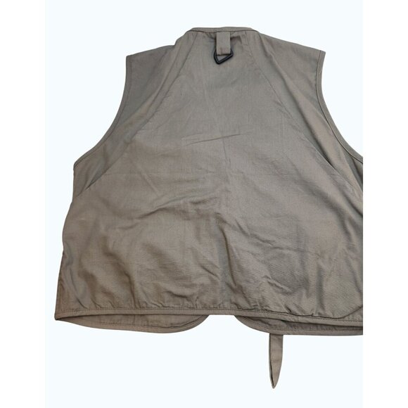 Anglers Fishing Vest With Multiple Pockets Adjustable Design Cotton Fabric Green - Picture 8 of 13